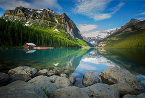 El preciòs Llac Louise en las Rocoses canadenques