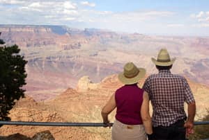 Davant l'impressionant Gran Canyó del Colorado