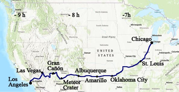 El mapa del viatge en moto organitzat per la Ruta 66 al 2026